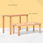 Wood Display Risers, Organizer Stand, Riser Stand for Figures, Cupcake, Perfume and More (Wood S 32*15*12cm/12.60*5.91*4.72inches) - color: Wood S 32*15*12cm/12.60*5.91*4.72inches