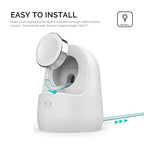 AhaStyle iWatch Stand Silicone Charging Dock Holder for Apple Watch Ultra 3, Ultra 2, Ultra, SE3, SE2, SE, Series 11 10 9 8 7 6 5 4 3 2 1 (49/46/45/44/42/41/40/38mm), Supports Nightstand Mode (White) - color: White