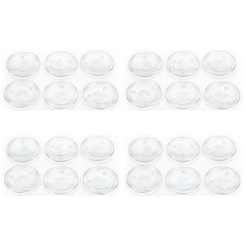 Hosley's Set of 24 Clear Glass Pillar Plates - 4 Inch Diameter. Ideal Gift for Weddings, Parties, Spa, Pillar Candle, Votive Candle Garden. Or as a Pedestal W1 - size: 24 Count