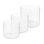 Royal Imports Flower Acrylic Vases Cylinders - Decorative Centerpiece for Home or Wedding - Non Breakable Plastic, 1-Set of 3 Sizes: 4", 5", 6" - Clear - size: 4", 5", 6" - Set of 3