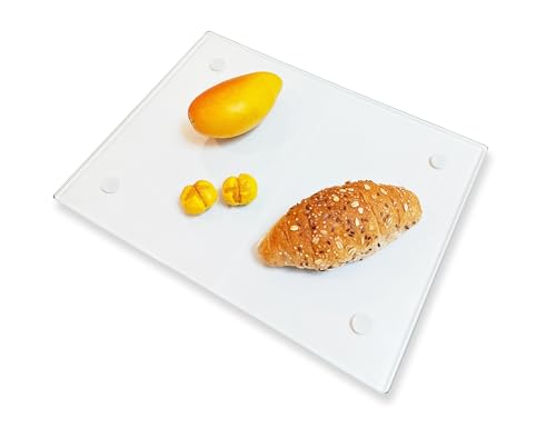 Tempered Glass Cutting Board – Long Lasting Clear Glass – Scratch Resistant, Heat Resistant, Shatter Resistant, Dishwasher Safe. - color: Glass