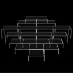 Chuangdi 20 Pcs Acrylic Display Risers, Clear Product Stand, Jewelry Display Riser Shelf Showcase Fixtures for Figure Dessert Cupcake Candy Action Showcase(Large Set) - color: Clear, size: Large Set