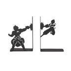 Anime Battle Scene Metal Bookends, Superhero Heroes Book Ends for Kids, MangaThemed Book Holders, Dragon Fighters Anime Heros Bookends Gift for Kids, Animation Heroes Book Stand