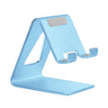 Aoviho Desk Cell Phone Stand - Aluminum Phone Holder Cradle Dock for iPhone 17 16 15 13 12 Pro Max 6s Plus SE 5 5s Samsung Galaxy S10 S9 S8 S7 Note 9 8 and All 4-10 Inch Smartphones - Sky Blue - color: Sky Blue