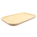 Jiozermi 9.84" Bamboo Serving Tray for Tea, Perfume, Food, Candles & Cosmetics - size: 9.8" x 5.5" x 0.8"