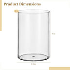 Cylinder Vases for Centerpieces, Pack of 20 Centerpiece Vase for Table, 2.8 x 4 in Small Vase for Floral Arrangements, Table Decor for Weddings, Anniversaries, Parties