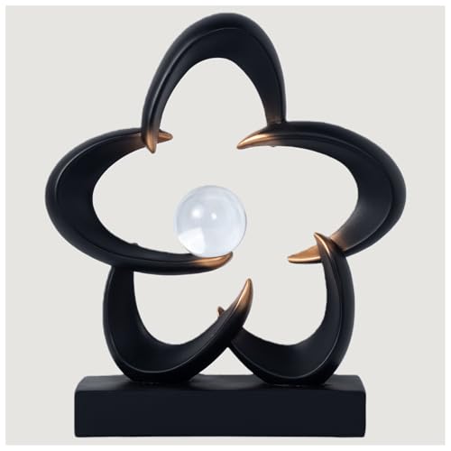 Abstract Sculpture Art Home Decor Accents Modern Decorative Objects for Living Room Shelf Coffee Table TV Stand Cabinet Office Decor Accents (Black A) - color: Black a