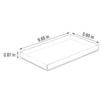 Bigfety Acrylic Bathroom Tray for Counter, Handmade Clear Trays Sturdy Organizer for Cup, Sponge, Soap, Plant (Medium, Clear) - size: 9.7" x 5.9" x 0.9"