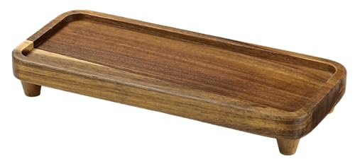 Bathroom Tray for Counter,Vanity Tray,Soap Dispenser Tray for Kitchen Sink, Kitchen and Home Decor (Acacia) - color: Acacia-large