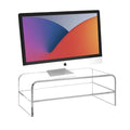 Acrylic Monitor Stand, 2 Tier Computer Monitor Stand Riser，16 inch Acrylic Computer Monitor Stand Riser for iMac, PC, Desktop, Laptop, TV Screen with Extra Storage Space Home Office