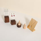 GemeShou walnut ring cone stand for jewelry, Stable ring holder for men, wooden ring displays for selling, small jewelry ring holder for nightstand【Ring holder-Cone 1】 - style: One Cone