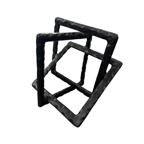 Medium Decorative Aluminum Modern Art Sculpture for Coffee Tables & Consoles Abstract Geometric Design, Black Matt Finish | Collectible Figurines