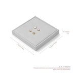 Microfiber Jewelry Stud Earring Tray Display Tray Earring Display Organizer Tray(Gray) - size: 5.52" x 5.51" x 0.78"