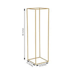 Efavormart 2 Pack - 48" Matte Gold Metal Wedding Flower Stand, Geometric Centerpiece Vases - color: Gold, size: 48"Tall