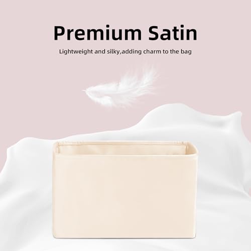 DGAZ Silk Purse Organizer Insert Fits Hermes So Kelly Bags, Silky Smooth Bag Organizer，Luxury Handbag & Tote Shaper(Craie,So kelly22) - color: Craie, size: So kelly22