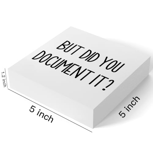 mmiishe The Office Gifts Desk Decor But Did You Document It Wooden Box Sign Funny Office Boss Gifts for Women Coworkers Boss Day Gifts for Him Decorations for Home Office 5 x 5 Inches - color: Pure White, size: 5 x 5 inches