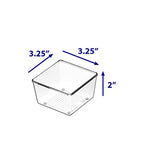 Simple Houseware Clear Drawer Organizer for Office Bin Desk Storage, 3.25"x 3.25", 12 Packs - size: Small Size