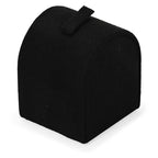 Microfiber Jewelry Ring Display Stand Rings Display Organizer Stand (Black, Medium) - size: 1.57" x 1.57" x 1.89"