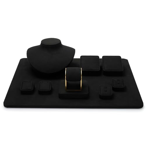 Oirlv Microfiber Jewelry Display Base, Large Foundation Pad for Complete Showcase Sets - style: TT16507