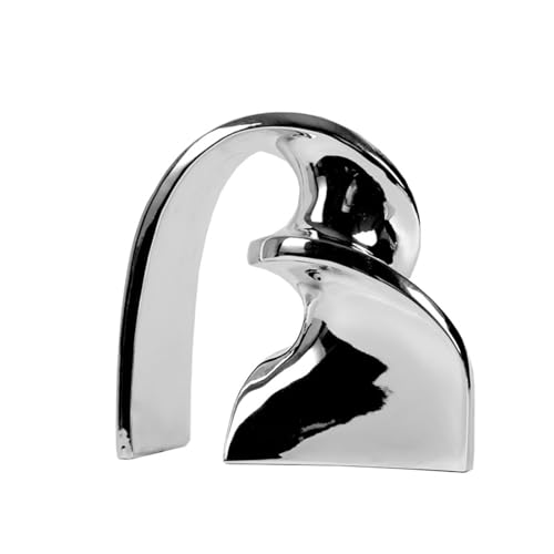 Cool Stuff to Put on Shelves Abstract Art Sculpture Decoration Decoration Living Room for Bedroom Table Decoration Office Apartment Sculptures and Statues Decor Room Decor Aesthetic(Silver) - color: Silver