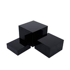 Red Co. Set of 3 Glossy Black Acrylic Cube Display Nesting Risers with Hollow Bottoms - color: Black, size: 6",7",8" - 1 pack