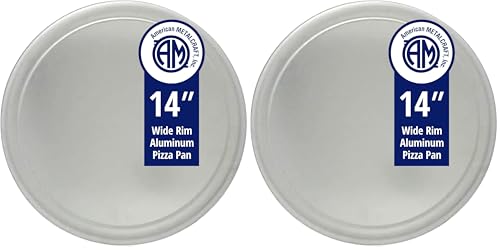 American Metalcraft, inc. TP14 Wide-Rim Pan, (Pack of 2) - size: 14 inches (Pack of 2)