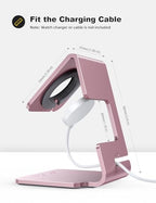 Lamicall Apple Watch Accessories Watch Stand - Desk Charging Stand Holder, Stand Holder Charging Dock Station, Accessories Gift Compatible with iWatch Series SE, Ultra, Series 11/10/9/8/7/6/5/4/3/2/1 - color: Rose Gold