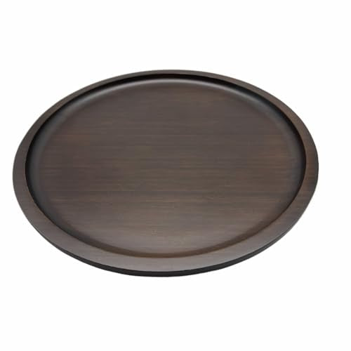 Wood Vanity Tray, Bathroom Counter Solid Walnut Organizer, Toilet Tank Top Wooden Serving Plate for Dinner Tea Coffee (Natural Walnut Color, 9.8 x 9.8 inch) - color: Natural Walnut Color, size: 9.8" x 9.8" x 0.8"