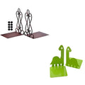 Artkingdome Cute Dinosaur Luxury Bookends Book Ends Books Holder Racks Stand Desk School Liberary Bookends Decorative 1Pair Green