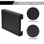 PU Leather Letter Tray - Load Documents Trays Front for Office Desktop Organizer - Desk Magazine, File, A4 Paper Holder - Paper Document File Holder (Black, A4-Tray) - color: Black