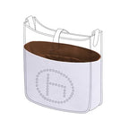 DGAZ Lightweight Purse Organizer Insert for Hermes Evelyne Bag,Silk and Dupontpaper handbag inner for Luxury Bags(Gold,TPM)