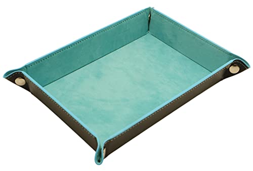 Valet Organizer - Catchall Tray for Jewelry, Wallets, Watches, Keys, Coins, Phones, Glasses - Perfect for Nightstand, Desk, Entryway - color: Light Blue