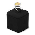 Microfiber Jewelry Ring Display Stand Rings Display Organizer Stand (Black, Low) - size: 1.77" x 1.77" x 1.57"