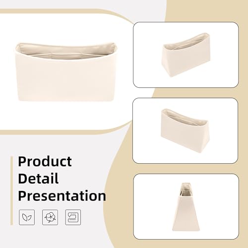 DGAZ Silk Purse Organizer Insert For GYARD Hobo Bags,Silky Smooth Bag Organizer，Luxury Handbag & Tote Shaper(Craie) - color: Craie