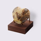 Crystal Display Stand Metal Arms Small Display Stand with Wooden Base Geodes Agate Mineral Easel Holder for Collectibles - color: Style 3