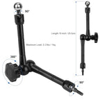 Mippko iPad Holder for Microphone Stand/Mic Music Stand,Tablet Mount Compatible with 4.7~12.9" / Nexus/LG G Pads/e-Reader/Switch/iPhone,360° Adjustable 10" Long Aluminum Alloy Arm