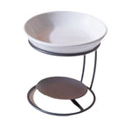Qianly Ceramic Essential Oil Burner with Metal Frame, Ideal for Bedroom, Living Room Or Office, Black - color: Black&white(c)