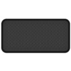 Ottomanson 15" x 30" Multi-Purpose Boot Tray – Waterproof Shoe & Pet Feeding Spill Tray, Litter Box & Pee Pad Holder, Painting & Planting Mat, 1.2" Raised Edge Floor Protection - color: A Black, size: Tray - 15" x 30"