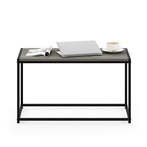 FURINNO Camnus Modern Living Coffee Table, French Oak Grey - color: French Oak Grey, size: Rectangular Metal Frame