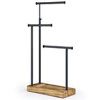 SRIWATANA Jewelry Organizer Stand, Extra Tall Necklace Holder Jewelry Holder, Gift Idea (Carbonized Black & Black) - color: carbonized black and black