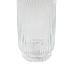 Deco 79 Glass Decorative Candle Holder Ribbed Candle Stand with Elevated Base, Candlestick Holder 6" x 6" x 11", Clear - size: 6" x 6" x 11"
