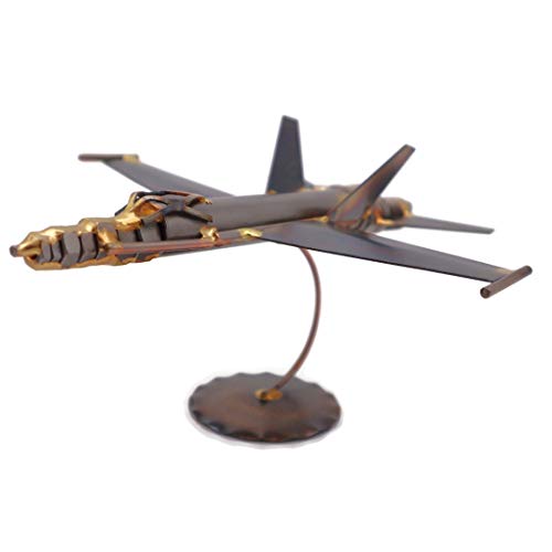 FA 18 Hornet Collectible Handmade Metal Art Figurine, Desk Accessories, Trophy, Boss Gift, Home Office Décor, Aircraft - style: FA 18 Hornet