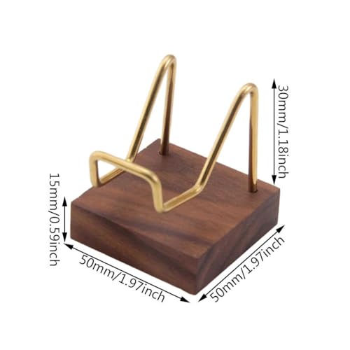 Crystal Display Stand Metal Arms Small Display Stand with Wooden Base Geodes Agate Mineral Easel Holder for Collectibles - color: Style 1