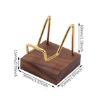 Crystal Display Stand Metal Arms Small Display Stand with Wooden Base Geodes Agate Mineral Easel Holder for Collectibles - color: Style 1