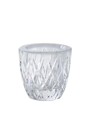 Serene Spaces Living 2.5" Elegant Glass Crystal Tea Light Holders for Events and Weddings - size: Twin
