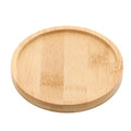 Bamboo Round Tray – 3.7” Outer Diameter, 3.4” Inner Diameter, Reusable Bamboo Plate, Mini Wood Dish for Snacks, Jewelry, Vanity, Candle or Bathroom Decor - style: Round 3.3”