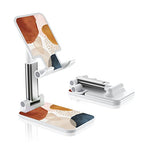 Foldable Phone Holder for Desk - Adjustable Angle Cell Phone Stand for iPhone, Samsung & Other Smartphones - color: Bohemian Spots