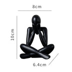 4X Unique Abstract Sculpture Figurine for Decor
