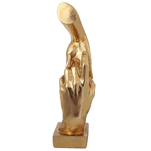 Golden Hands Sculpture Elegant Resin Home Decor Hands Statues Versatile Love Ornament,Perfect for Bedroom, Office Desktop, Cabinets,Wedding (Hold Hands) - color: Hold Hands
