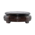 Wooden Display Stand Base 5" x 5" Wood Carved Craft Pedestal Traditional Wooden Base Oriental Antique Display Riser Round Pedestal Stands for Vase Crystal Ball Teapot Stone Flower Pot - size: Round, 5" x 5"